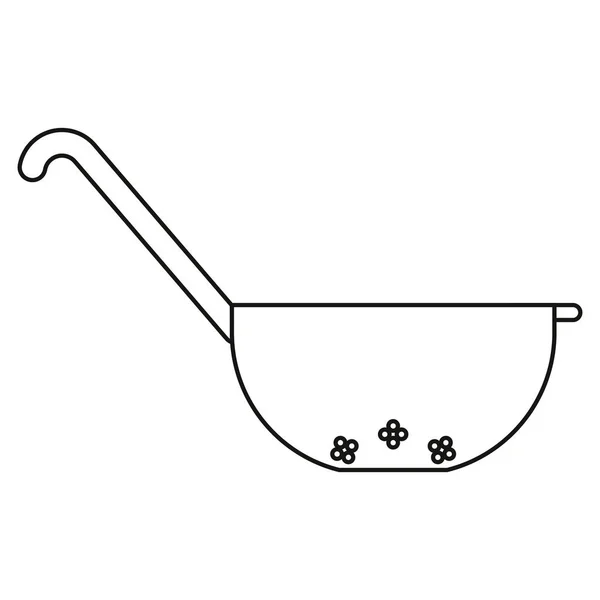 Colador tamiz utensilio cocina — Vector de stock