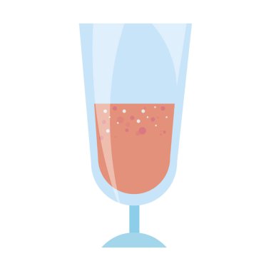 Beyaz arka planda şampanya içeceği