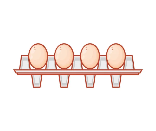 맛 있는 계란 고립 된 아이콘 세트 — 스톡 벡터