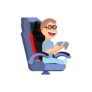 Çocuk oturan oyun video oyunu