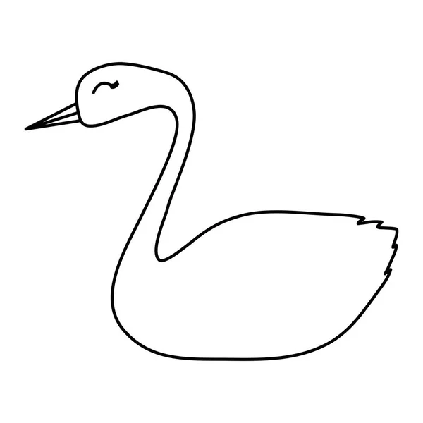 Swan icoon afbeelding — Stockvector