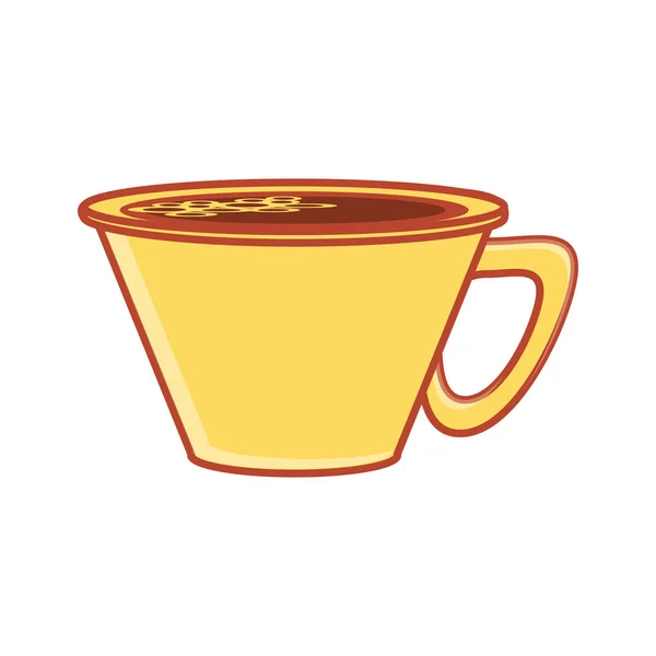 Νόστιμο καφέ κούπα απομονωμένο εικονίδιο — Διανυσματικό Αρχείο