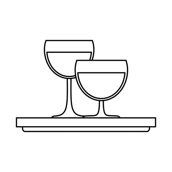 Wijnglazen toast drinken viering — Stockvector