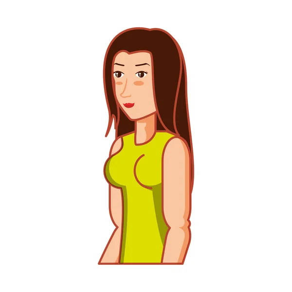 Jeune femme athlétique avatar personnage — Image vectorielle