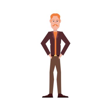 adam karakter ayakta beyaz arka plan üzerinde