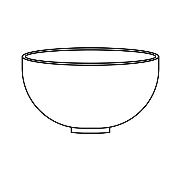 Cuenco cocina utensilio vacío — Vector de stock