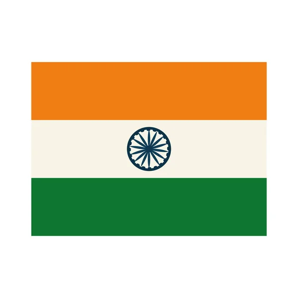 Flag national india independence day — Stock Vector