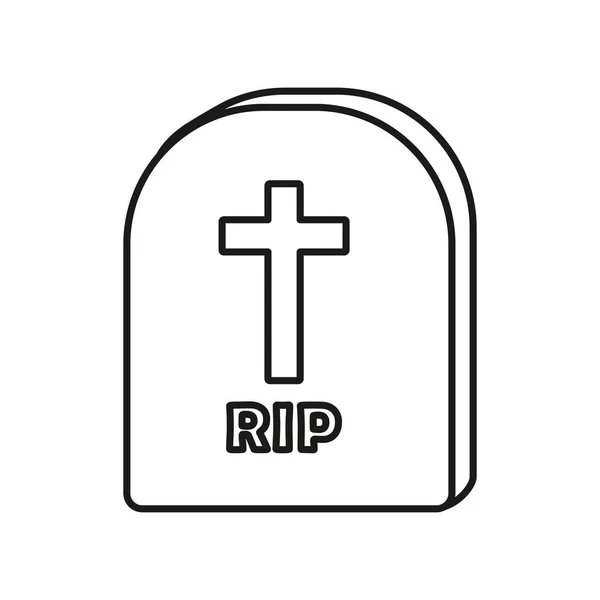 Icono de lápida RIP — Vector de stock