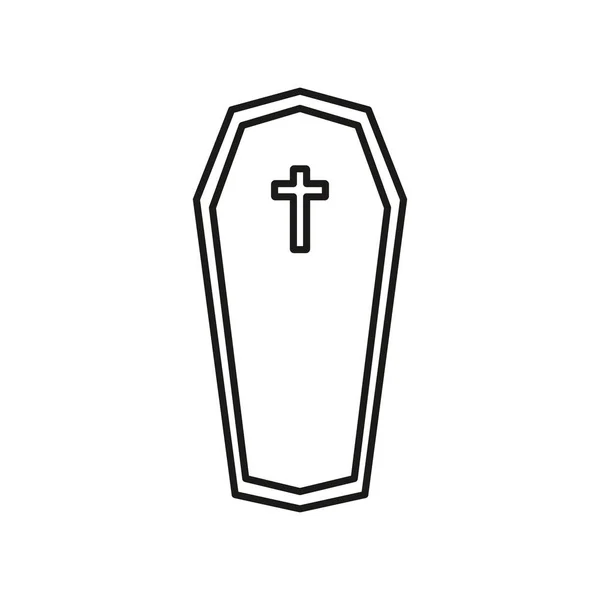 Coffin icon image — Stock Vector