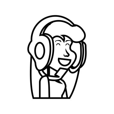 kulaklık avatar karakter ile kız