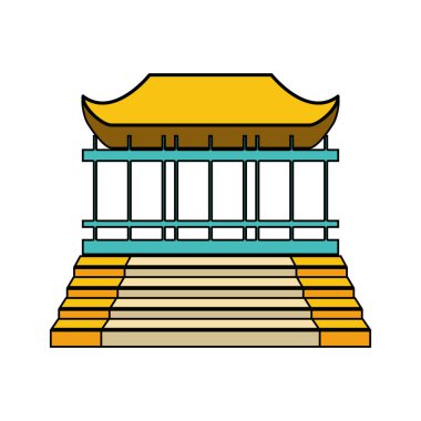 Çin izole simge geleneksel mimari