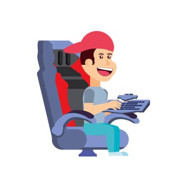 Çocuk oturan oyun video oyunu