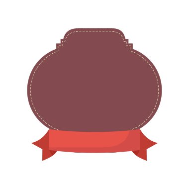 amblem etiket kahverengi şerit şablon