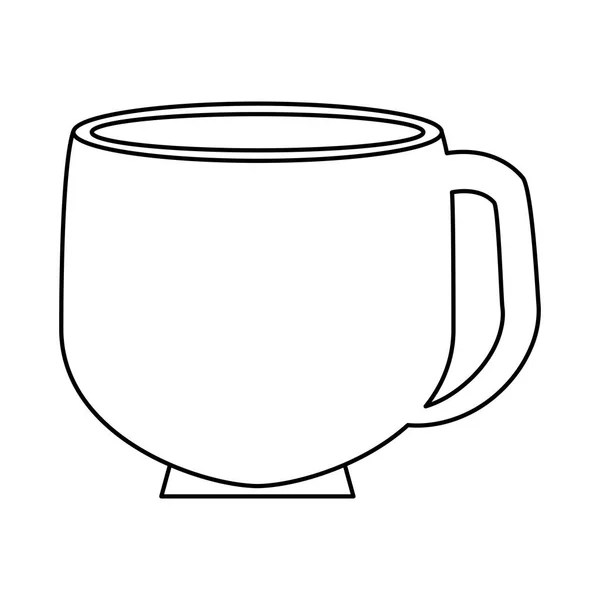Taza de café de cerámica bebida fresca — Archivo Imágenes Vectoriales