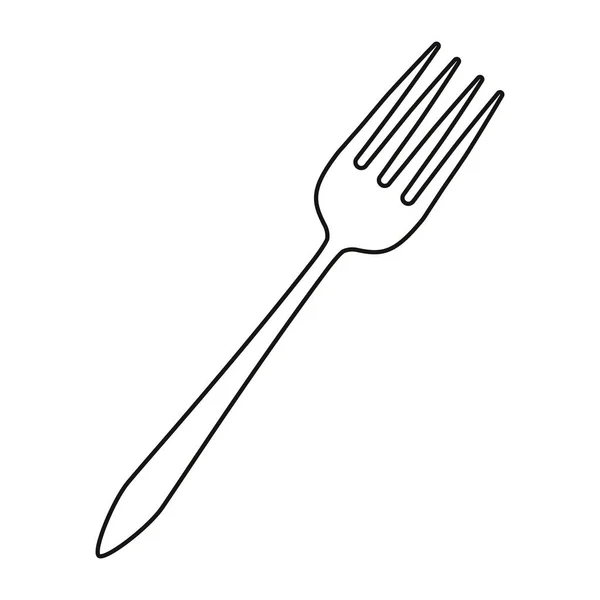 Posate forchetta utensile da cucina — Vettoriale Stock