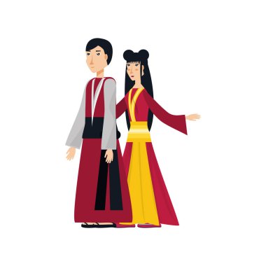 Çinli çift avatar karakter