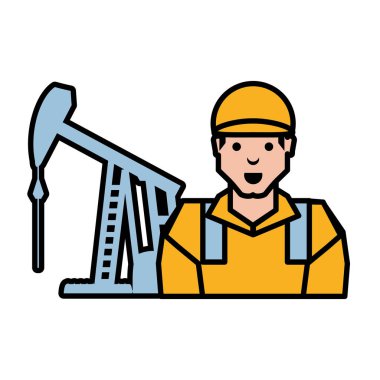 işçi karakteri ile petrol kazı matkap Sanayi