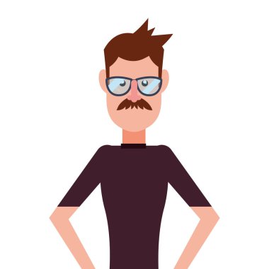 Beyaz arka planda adam portre karakteri