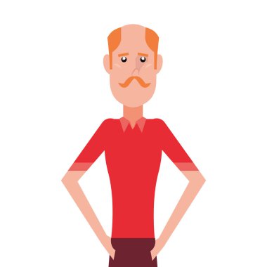 Beyaz arka planda adam portre karakteri