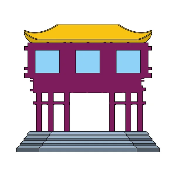 Китайский портал изолированный значок — стоковый вектор