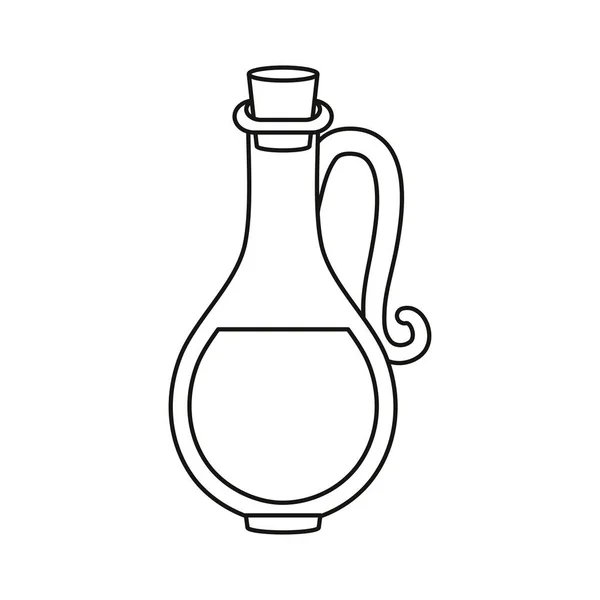Kitchen oil olive bottle product — Stock Vector