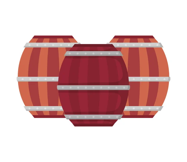 Wooden barrel design — Stock Vector