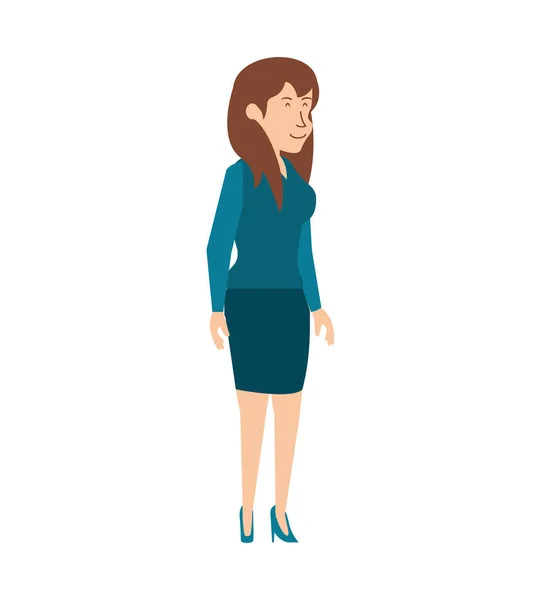 Businesswoman elegant avatar character — Stock Vector