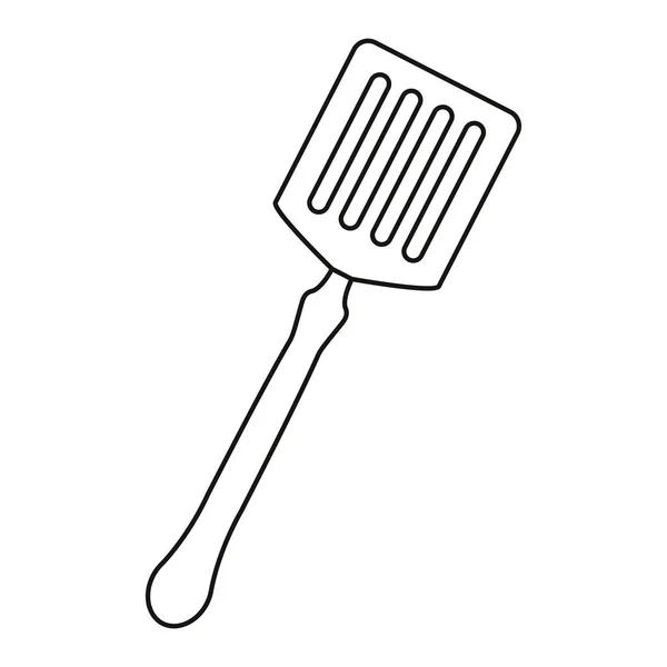 Spatula szelet evőeszköz konyhai evőeszközök — Stock Vector