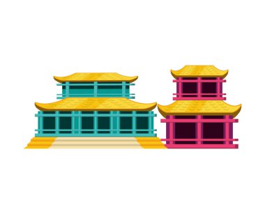 Çin izole simge geleneksel mimari