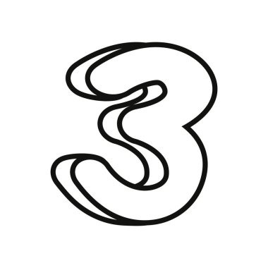 Beyaz arka planda özetlenen sayı