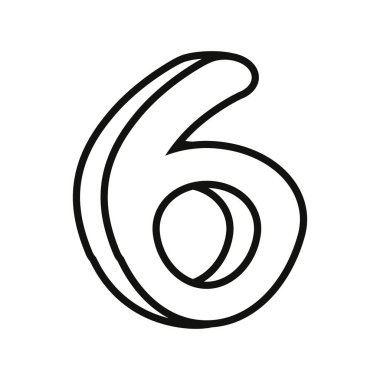 Beyaz arka planda özetlenen sayı