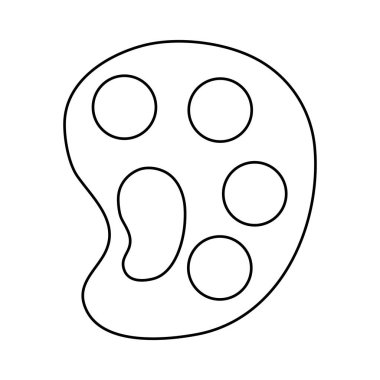 palet renk sanatsal tedarik çizilmiş