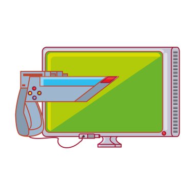 video oyunu için silah ile TV