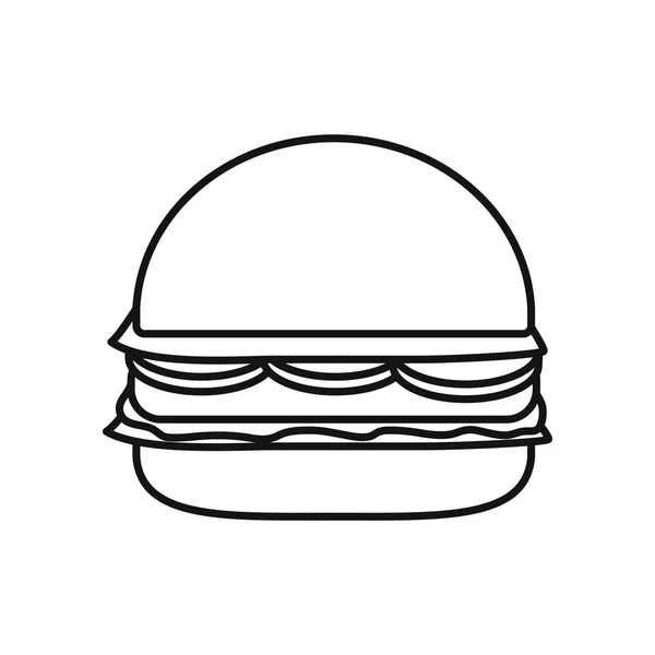 Obrázek ikony hamburger — Stockový vektor