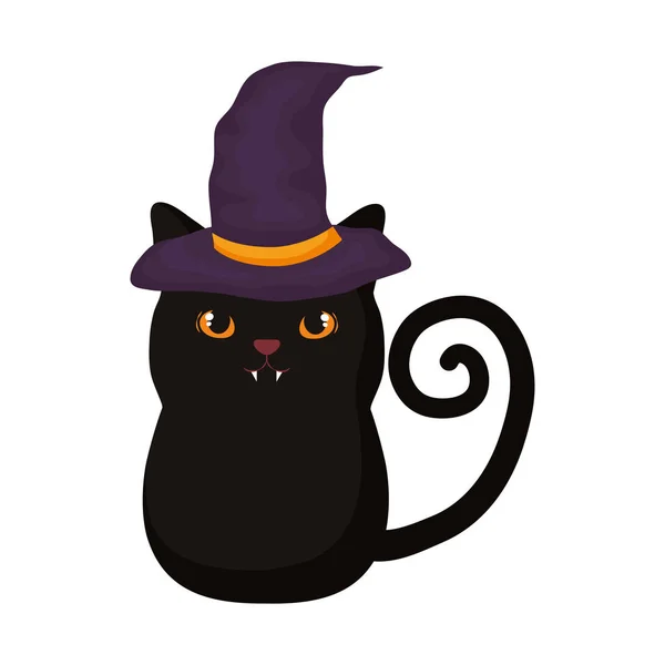 Disegno gatto nero — Vettoriale Stock