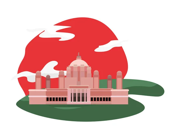 Taj Mahal Temple Delhi város indiai táj — Stock Vector