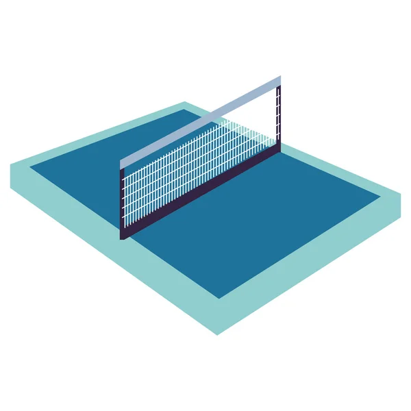 Court de tennis icône de sport — Image vectorielle