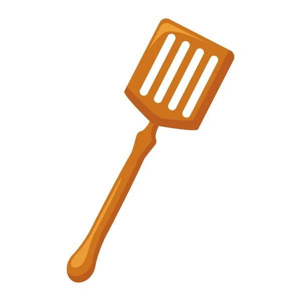 Spatule tranche ustensile de cuisine couverts — Image vectorielle