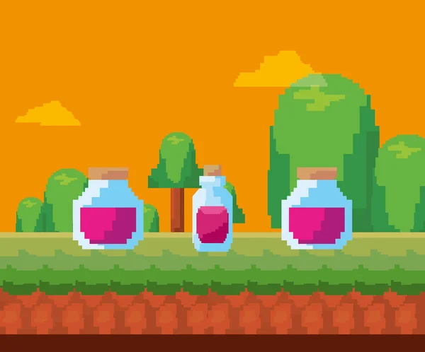 Pixel videojuego — Vector de stock