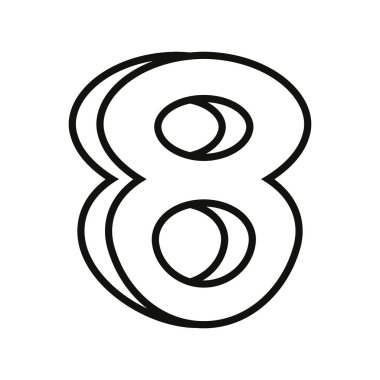 Beyaz arka planda özetlenen sayı