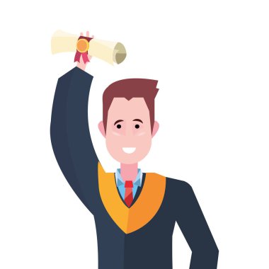 diploma ile lisansüstü adam kolej