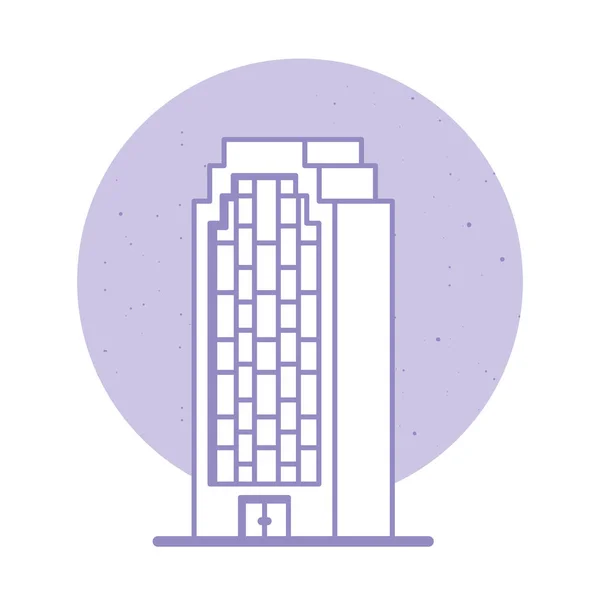 Edificio arquitectura rascacielos estructura diseño — Vector de stock