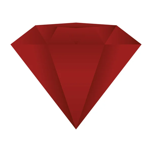 Jóias de diamante vermelho jóia cara — Vetor de Stock