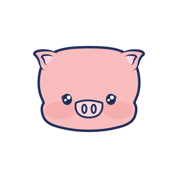 Słodkie Piggy zwierzę dziecko — Wektor stockowy