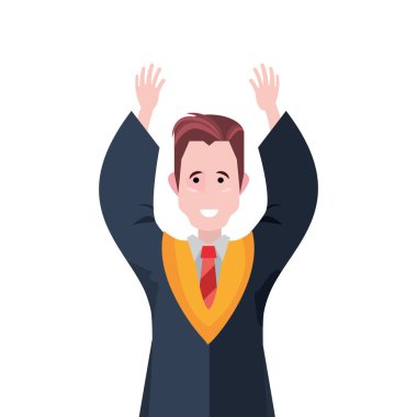 silah ile mezun adam kutluyor