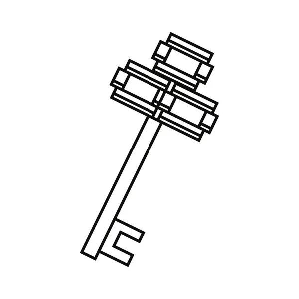 像素电子游戏金钥匙 — 图库矢量图片