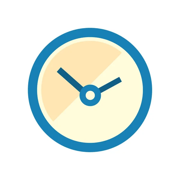 Horloge ronde accessoire sur fond blanc — Image vectorielle