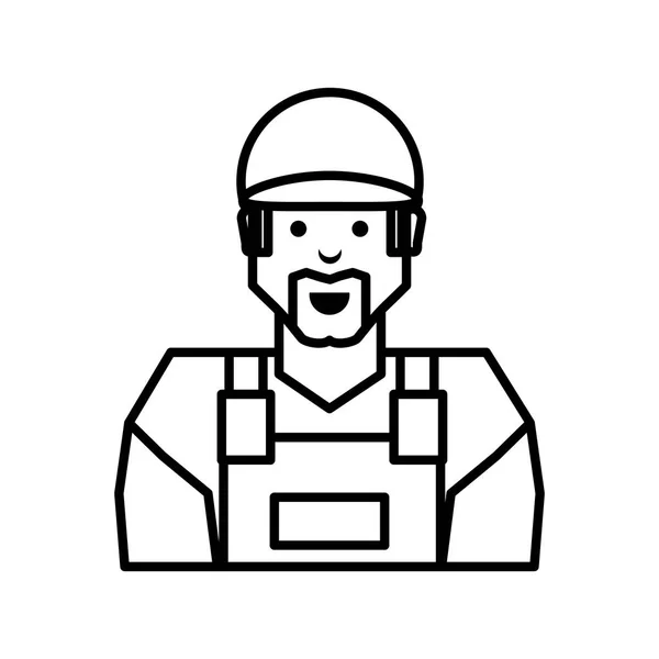 Oil industry worker character — Stock Vector