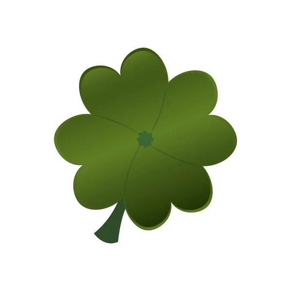 Shamrock quatre feuilles lobées naturel — Image vectorielle