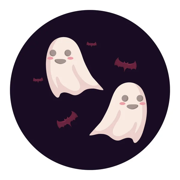 Conception fantôme halloween — Image vectorielle